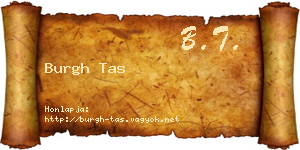 Burgh Tas névjegykártya